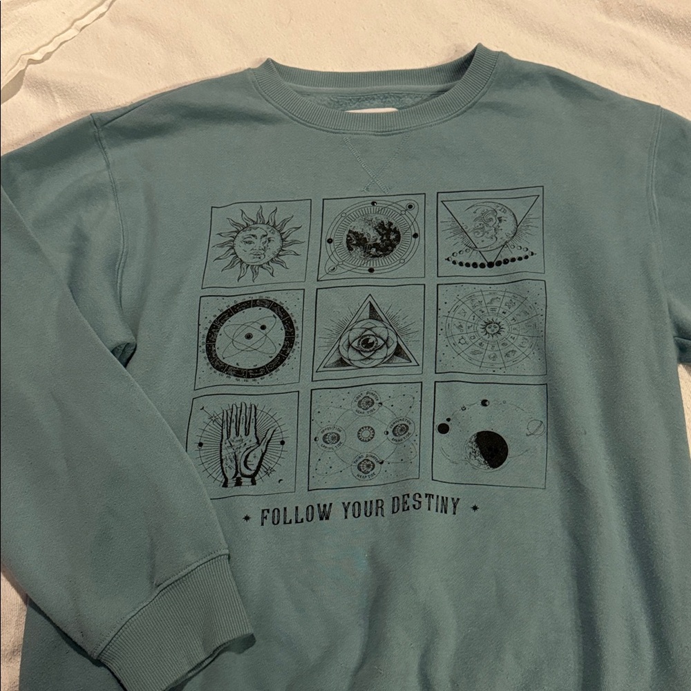 Teal Graphic Sweatshirt